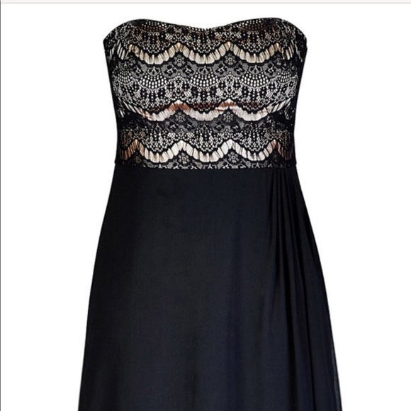 City Chic Ebony Eyelash Dress AU22 / XL - Picture 3 of 3